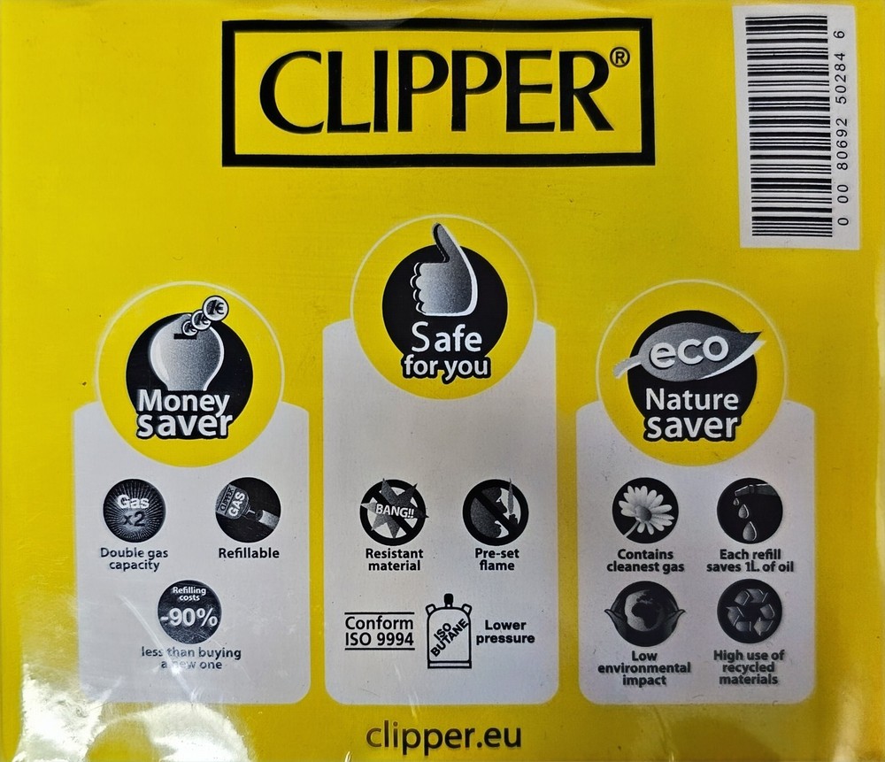 Clipper Butane Refillable LIgher 50 Pack