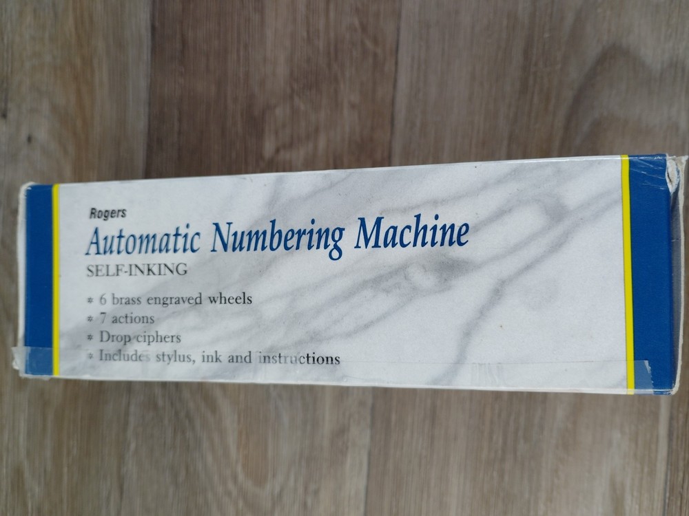 Automatic Numbering Machine - Brass Engraved Wheels