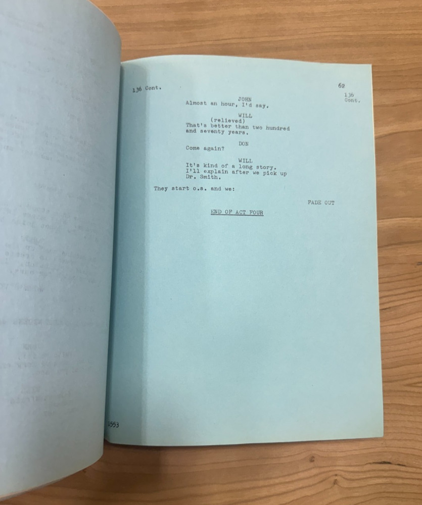 Lost in Space "Flight into the Future" Bob May's Script - Irwin Allen Sci Fi TV