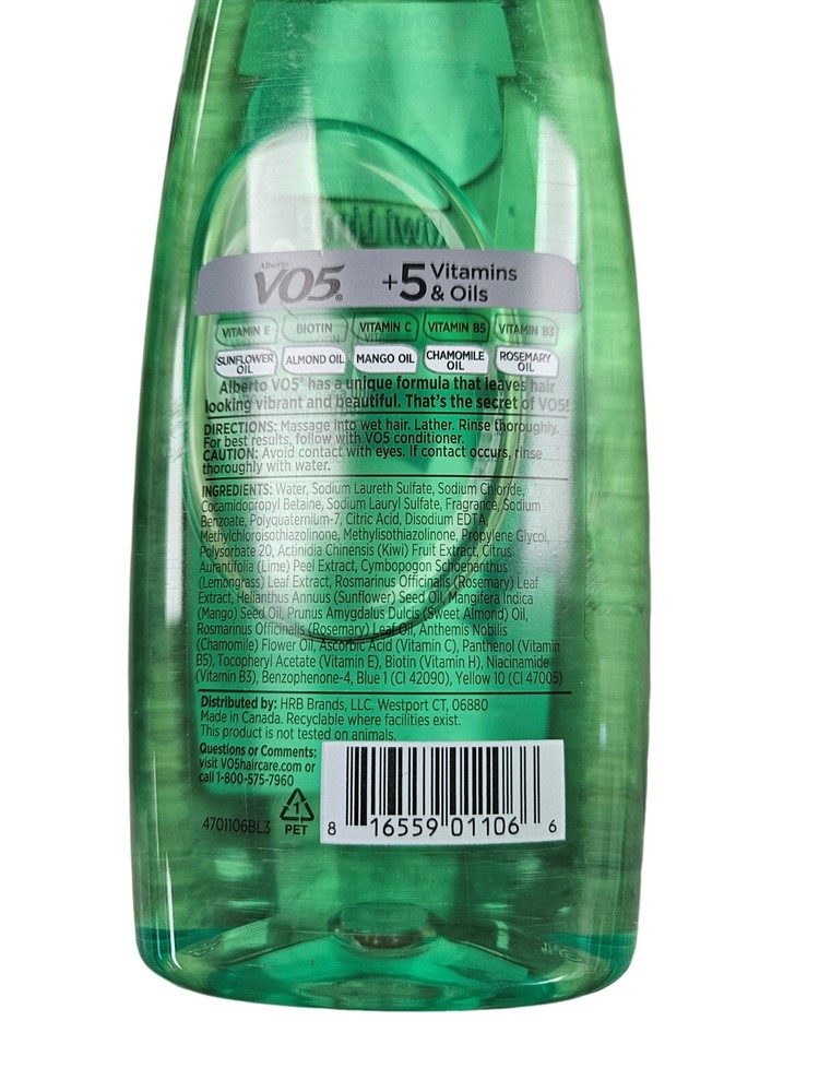 VO5 Shampoo KIWI LIME SQUEEZE 15oz ( 4 bottles )