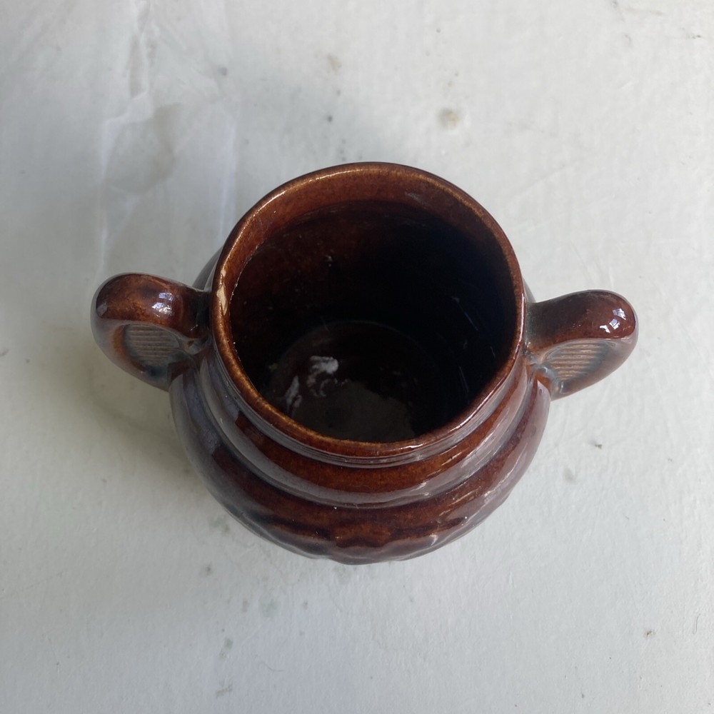 brown ware sugar bowl