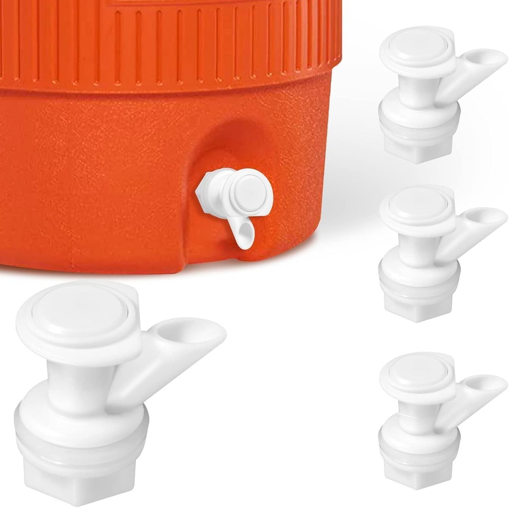 4 Pack Push-Button Spigot Replacement for 2 to 10 Gallon Water Jugs Coolers