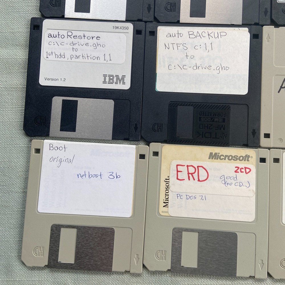 Floppy Lot20 Utilities Boot Backup Dr Hardware Wipe Restore Tuff Test Linux DOS