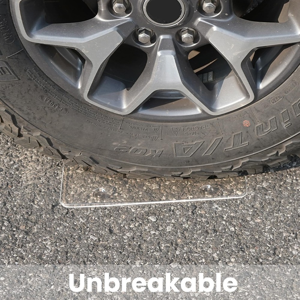 2pc gray License Plate Covers & Frames Auto Tag Shield Protector Front Rear