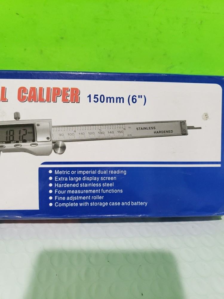 Hardened 6" Digital Caliper Measuring Tool Open Box