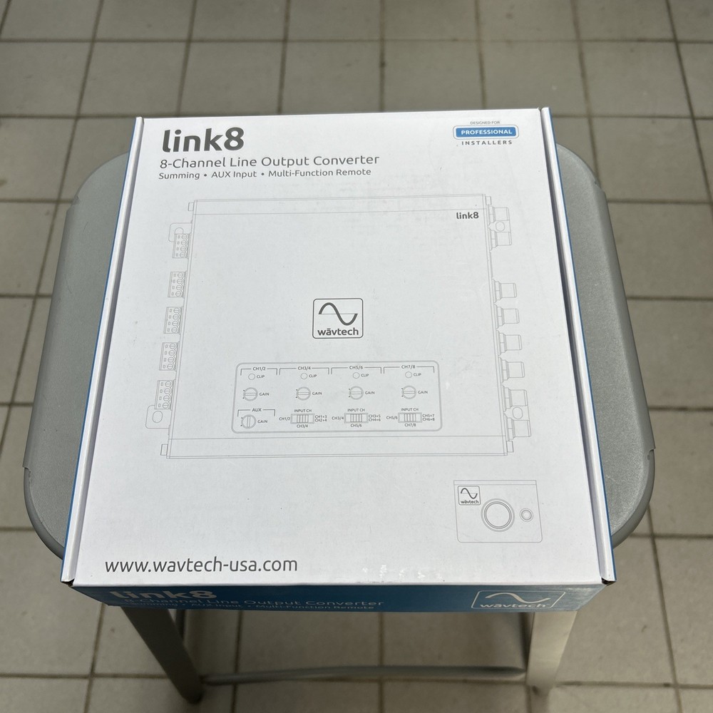 Wavtech link8 - 8-Channel Line Output Converter w/ AUX Input, summing and remote