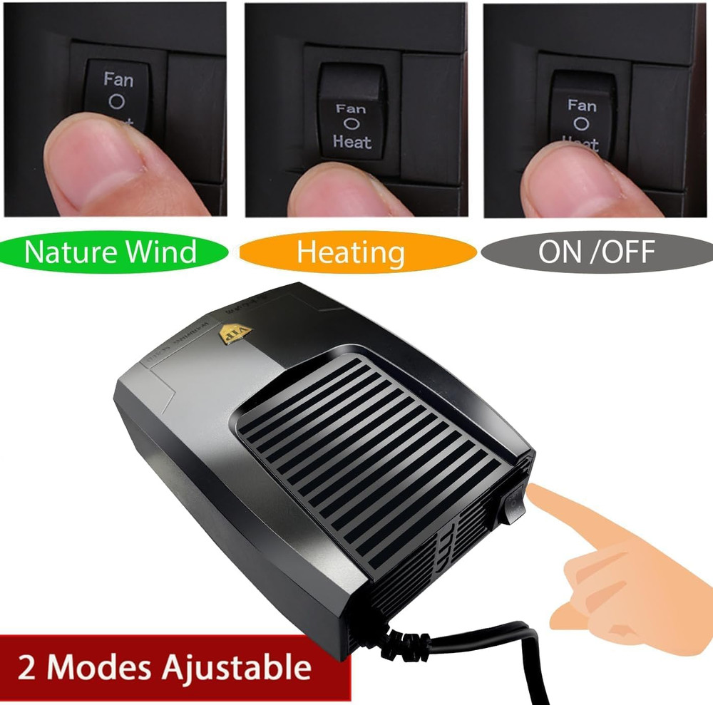 12Volt Car Heater 150W Windshield Defroster Defogger Quick Heating Compatible