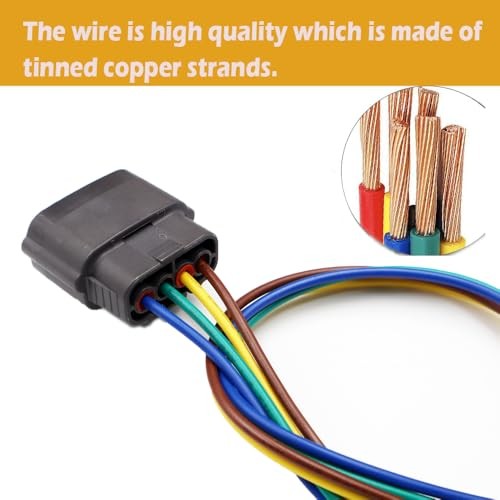 4-Pin TPS Throttle Position Sensor Wire Pigtail 4P Compatible with Mazda FD3S