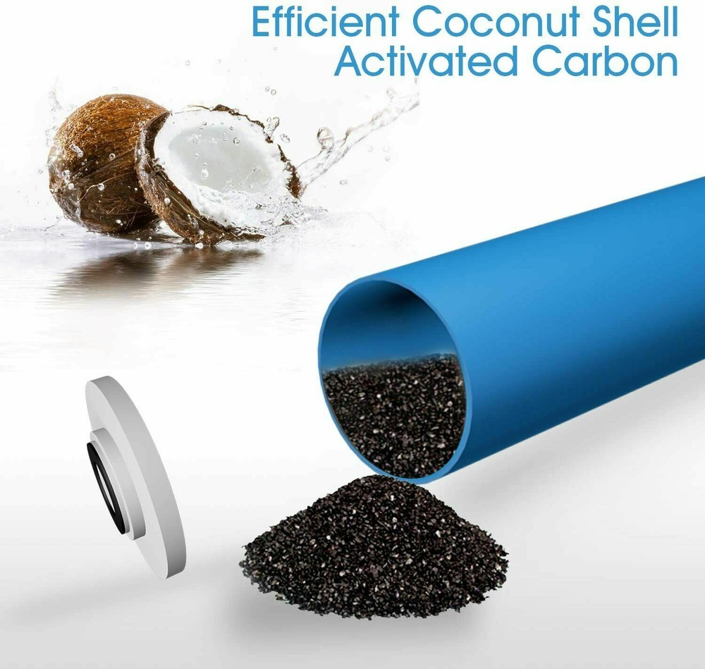 5 Micron 20"x4.5" GAC Granular Activated Carbon Water Filter Big Blue 1-4 PACK