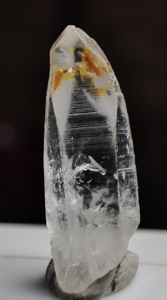 Petroleum Scepter Quartz Crystal Having Good Luster& Beautiful Growth.