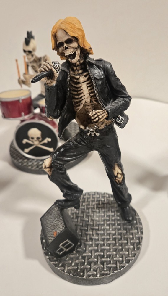 Skeleton Rock & Roll Statues