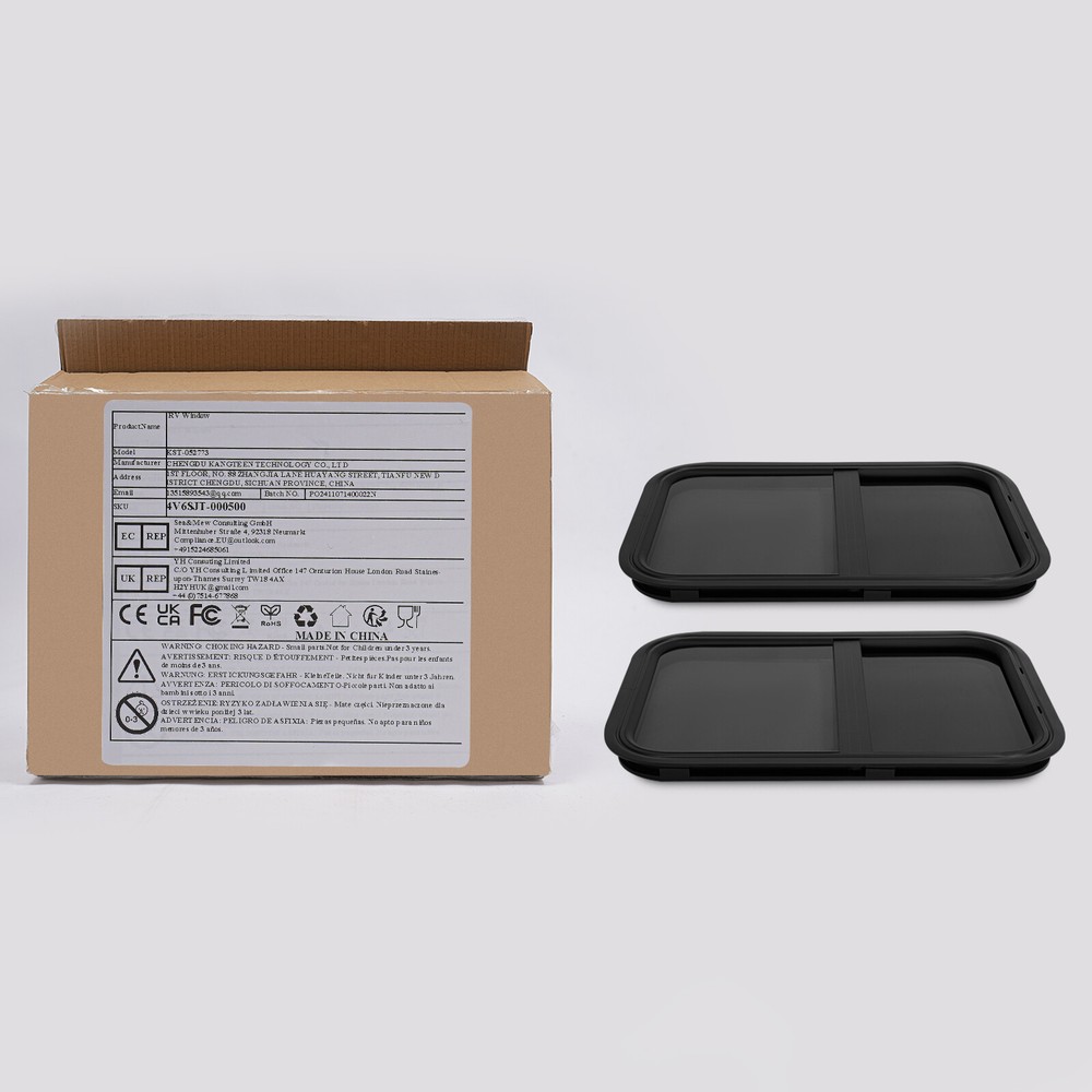 RV Window Slide Window Clip-on Mounting Vertical Venting Window Rectangular