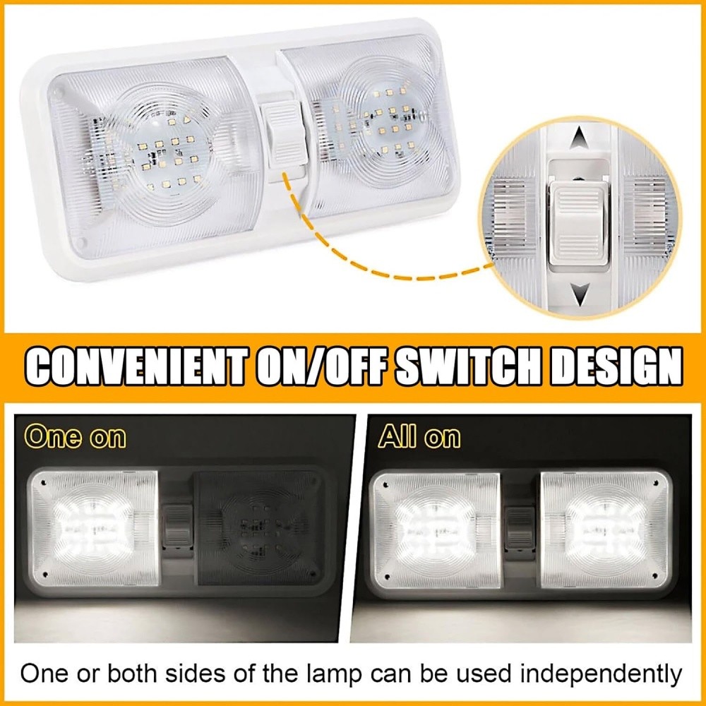 5PCS 12V Led RV Ceiling Dome Light RV Interior Lighting for Boat Trailer Camper