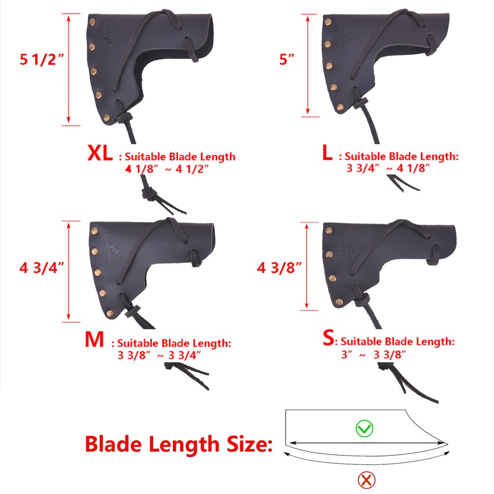 Leather Camping Axe Holder Blade Cover Sheath Protector Axe Sheaths Sleeve
