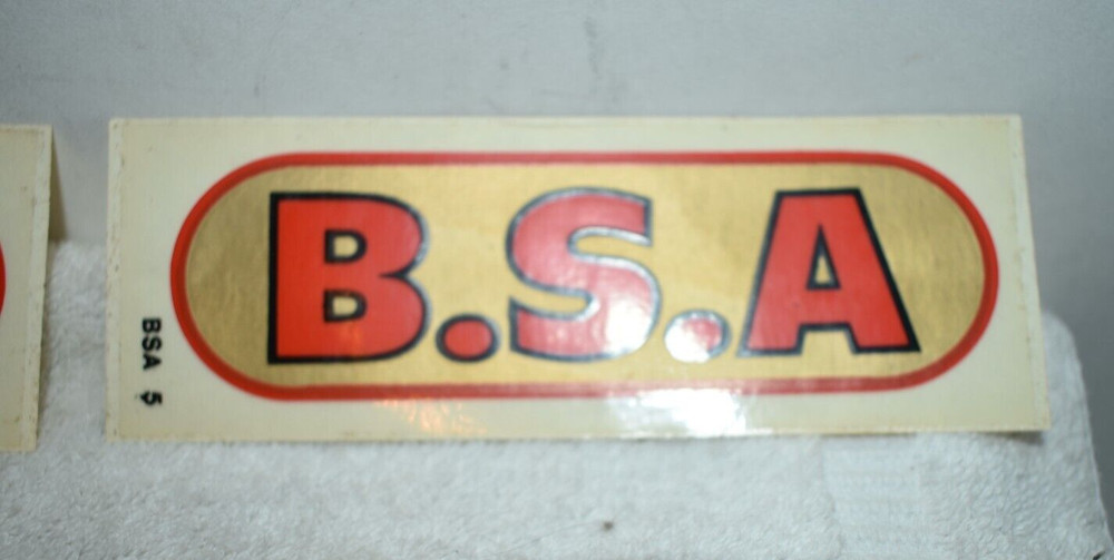 BSA C15 Trials Fuel Tank Emblems (PAIR) NOS HR1
