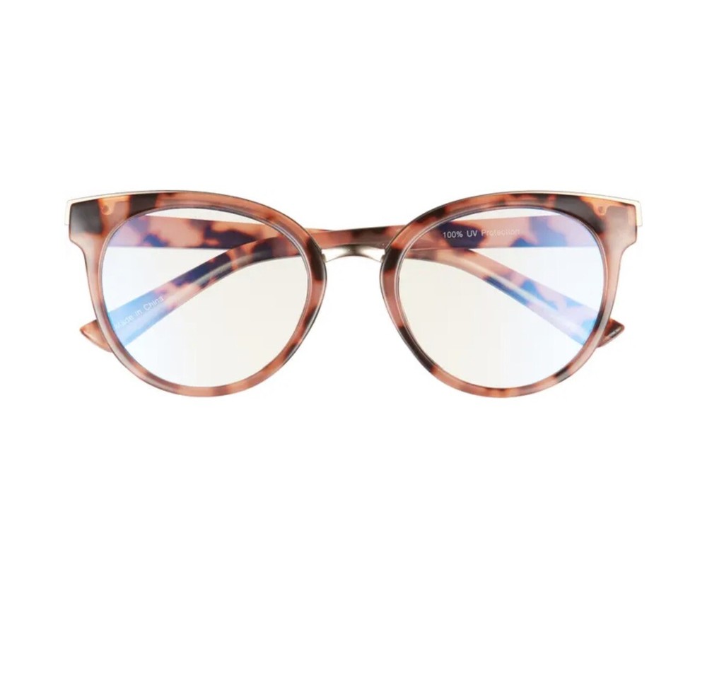 Bp. Womens 50mm Blue Light Blocking Glasses - Pink Tort