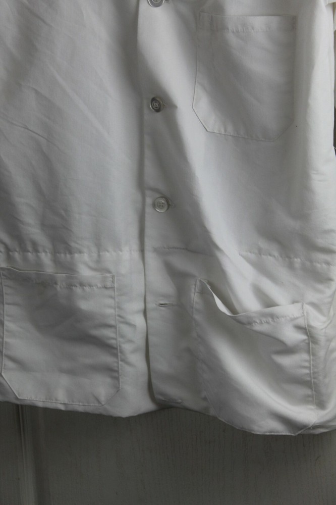 Medline Lab Coat Full Length White Long Sleeve Size Small