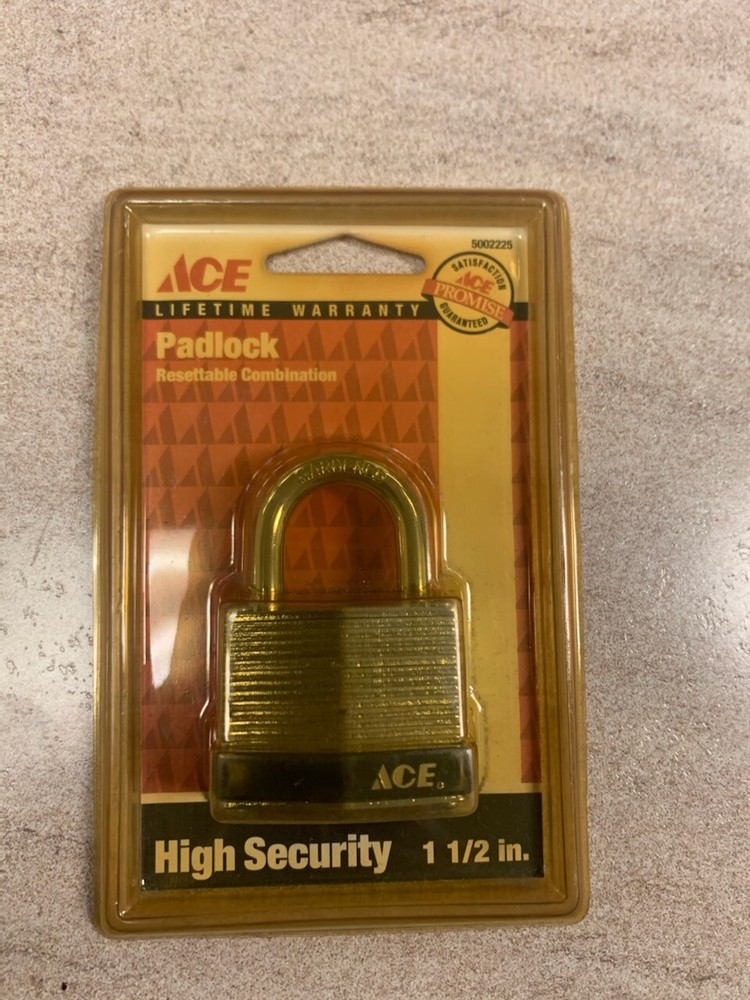 ACE 1 1/2 RESETTABLE PADLOCK