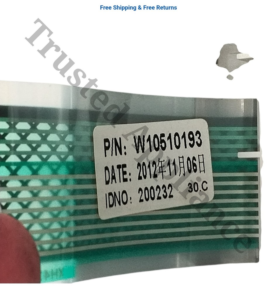 Whirlpool Microwave Control Panel Console W10512496 SILVER