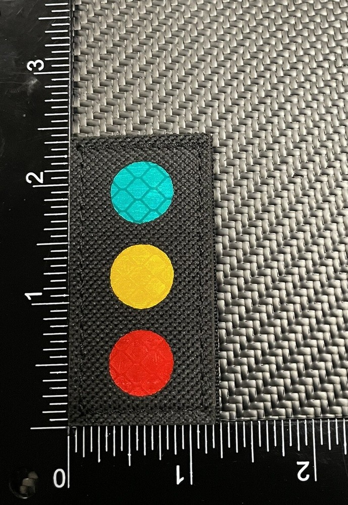 Reflective IR Stop Light Traffic Patch Hook & Loop Airsoft Morale Tactical