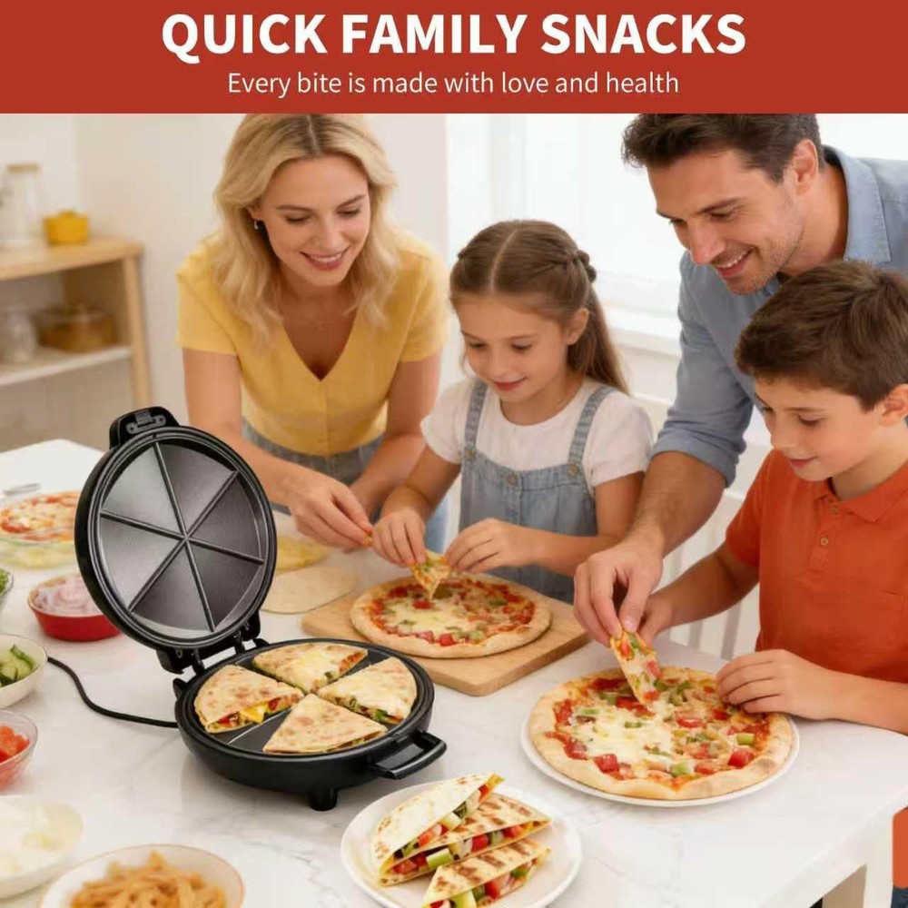 Electric Quesadilla Maker, 9.5'' Press with Easy Normal, Black