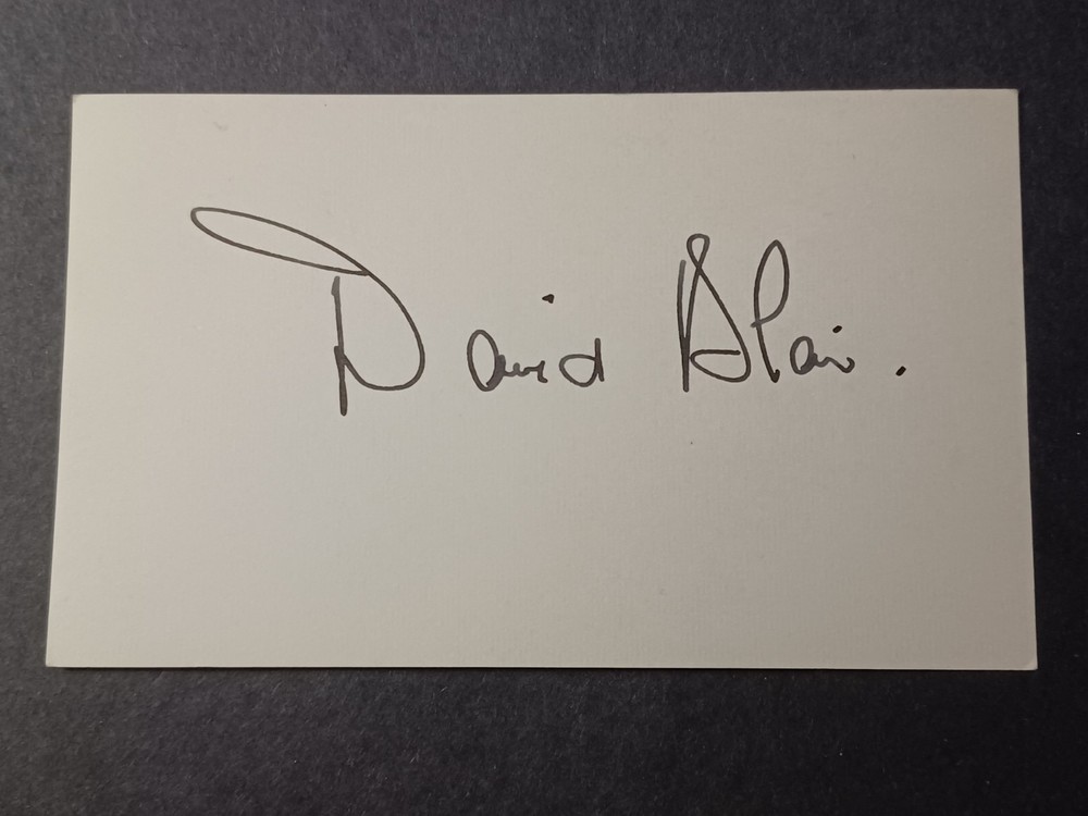 David Blair (d. 1976) Signed Index Card - Ballet