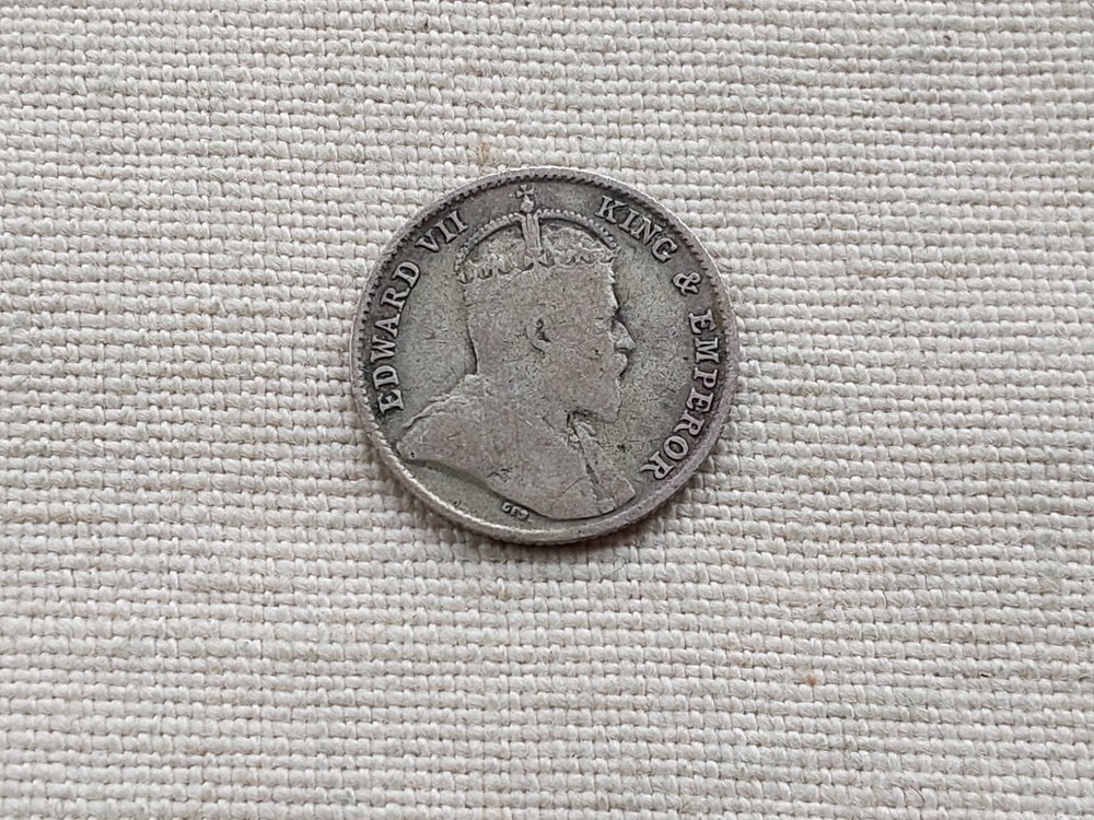 1909 Ceylon silver 10 cents