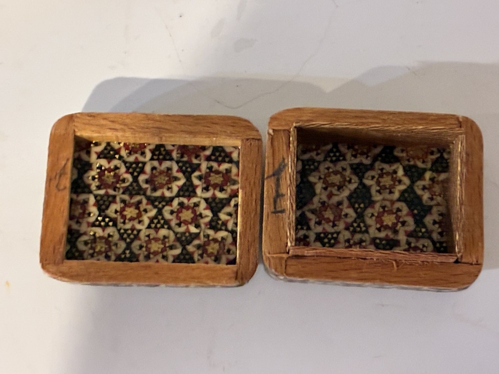 Small Rectangular Mosaic/Parquetry Style Trinket Box