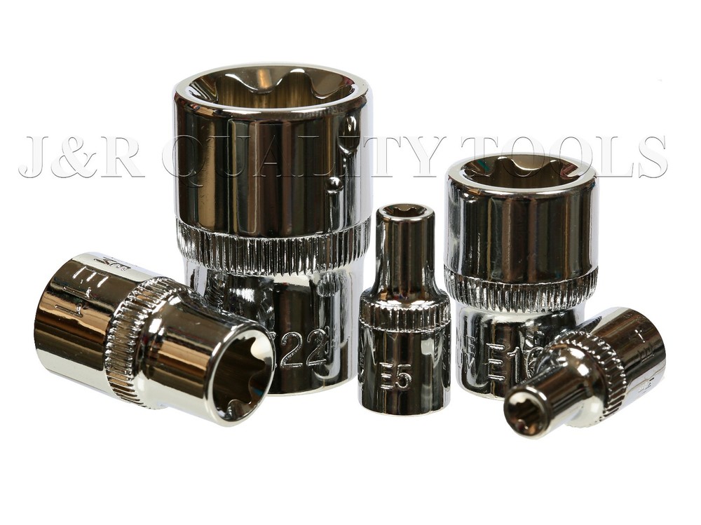 E-type Torx Star Female Sockets Bit Set 14 in 1 E4- E24 Torx Socket 14pc