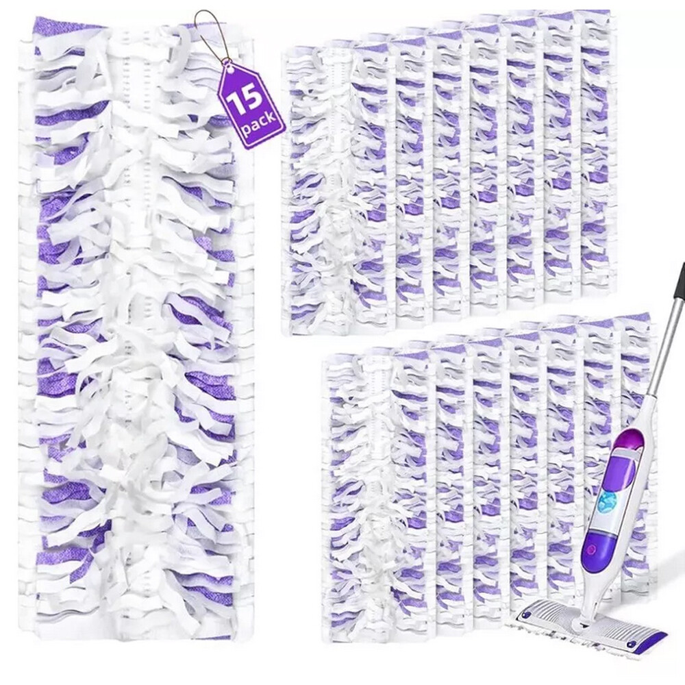 15PCS Disposable Power Mop Refills for PowerMop Multi-Surface Mop, Spray 15Count
