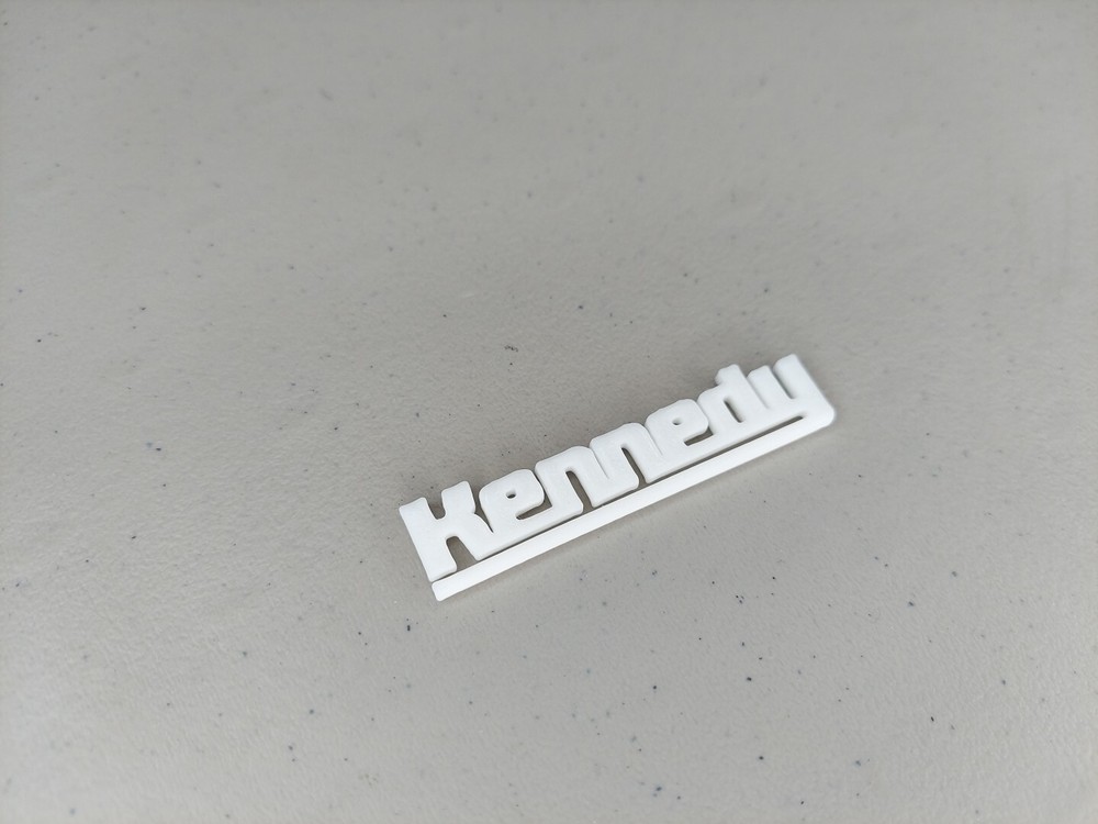 Kennedy Kits Tool Box "Kennedy" Label Placard Emblem Plastic