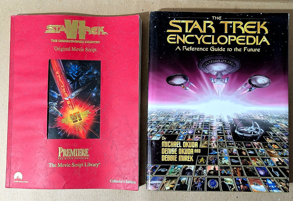 1994 Star Trek Encyclopedia Reference Book & Star Trek IV Movie Script Library