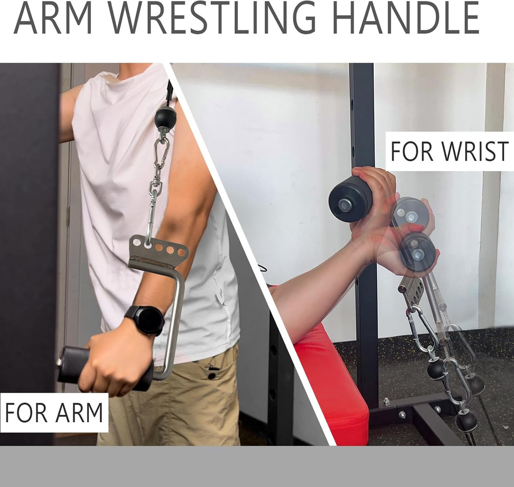 Arm Wrestling Handles, Fat Armwresting Training Equipment LAT Pulldown Attachmen