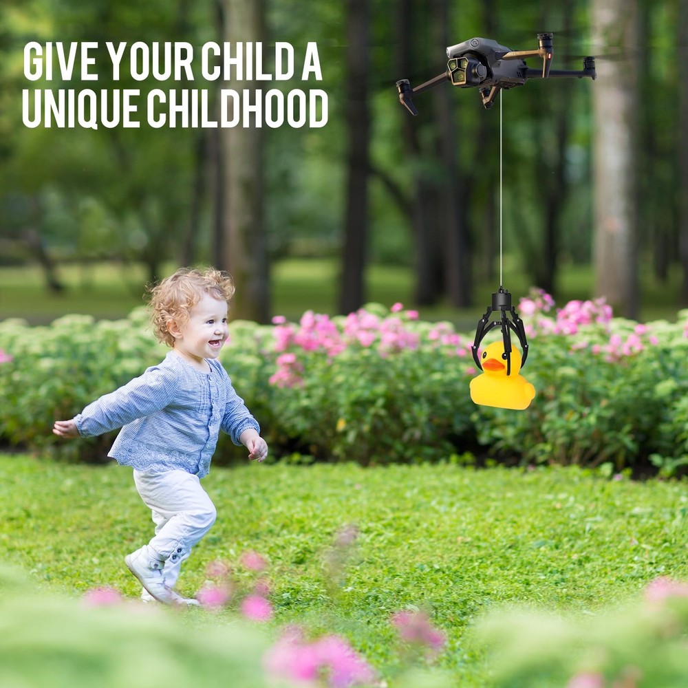 Drone Grasping & Airdrop System - Mantis Mechanical Claw Hook Large, Black