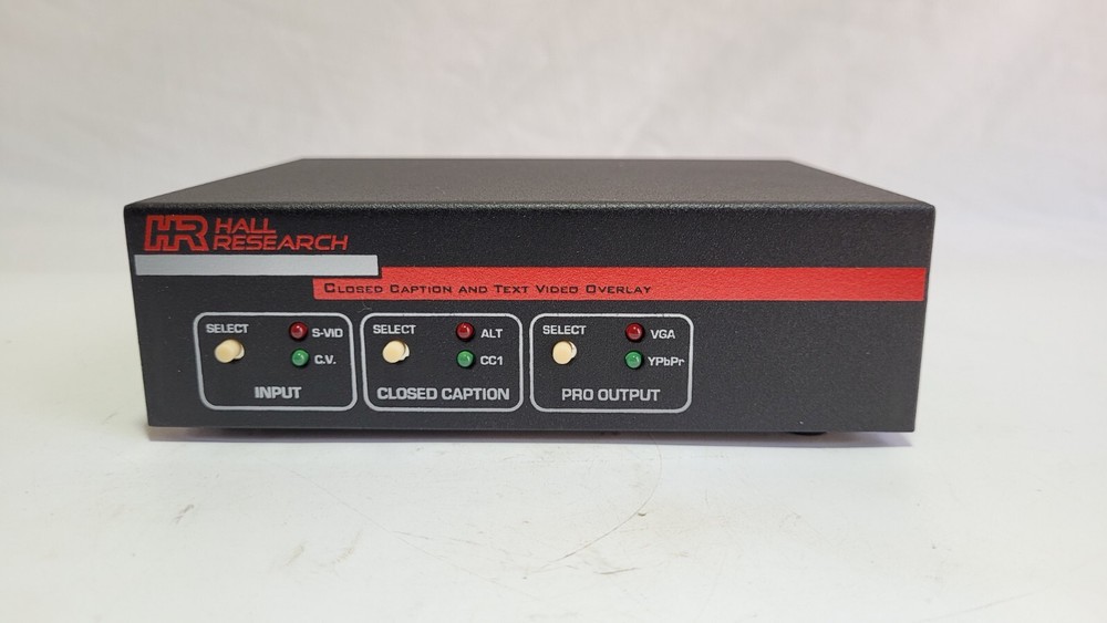 HALL RESEARCH CC-101 Closed Caption Decoder and Text Video Overlay