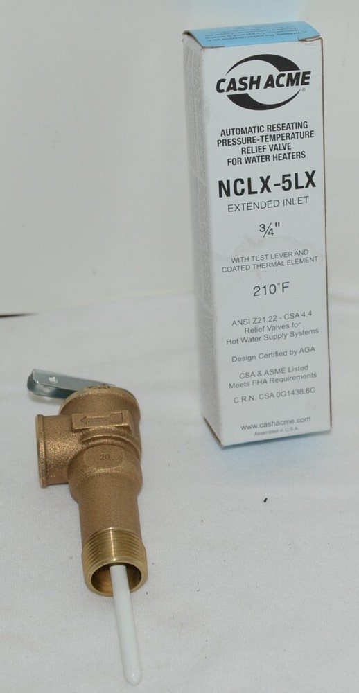 Cash Acme NCLX 5LX 19783 0150 3/4" Extended Inlet Pressure Relief Valve