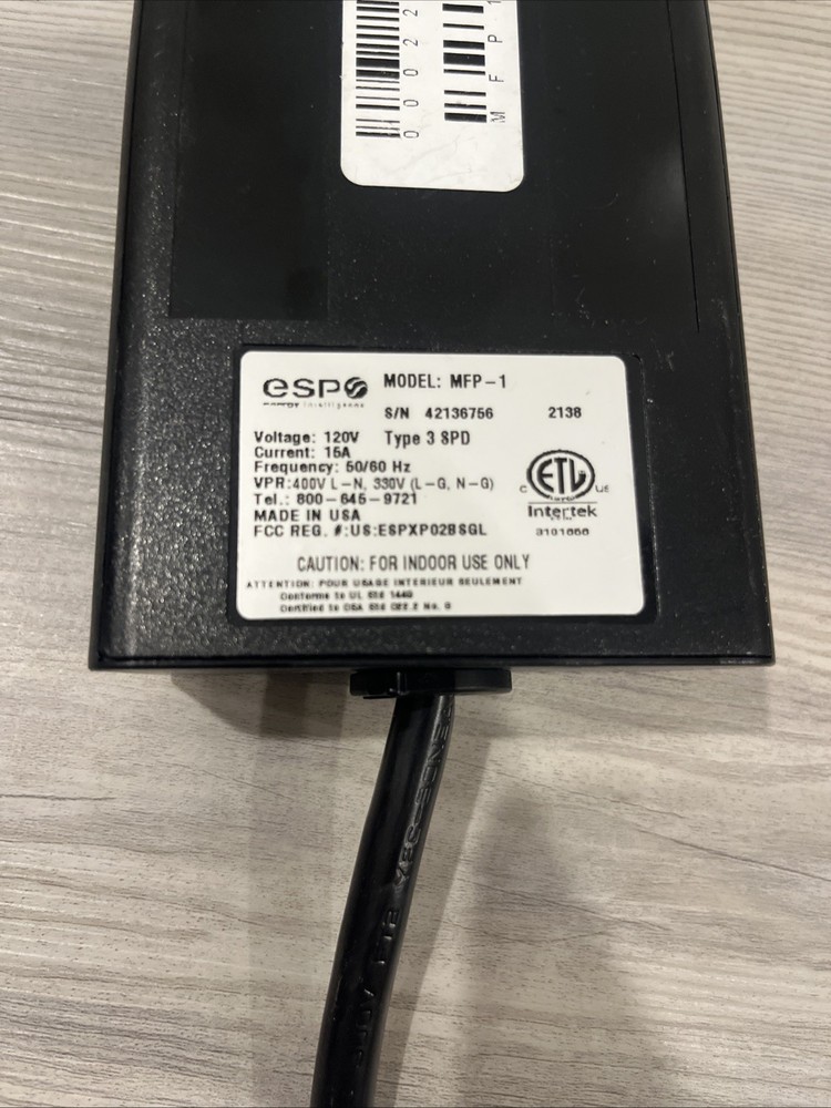 ESP MFP-1 Surge Protector Noise Filter 120 Volt / 15 Amp Single Outlet