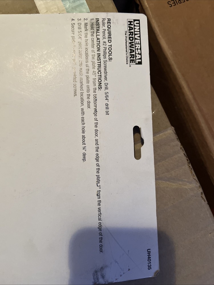 Universal Hardware Push Plate Uh40135