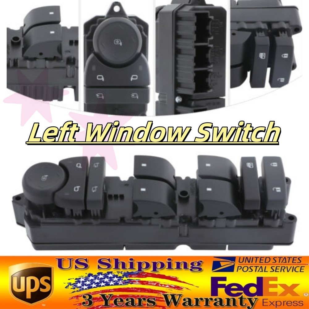 Left Inner For Cadillac Escalade Car Window Control Switch Driver Side 2009-2014