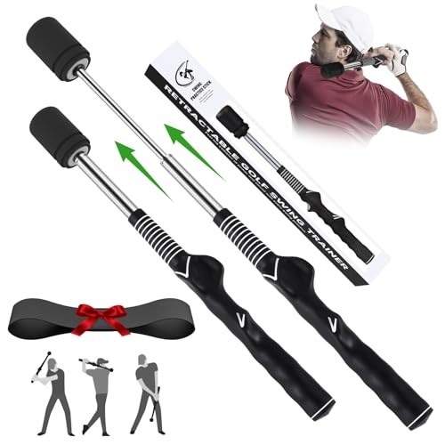 Golf Swing Training Aid, Retractable Golf Grip Trainer for Golf Training, Golf