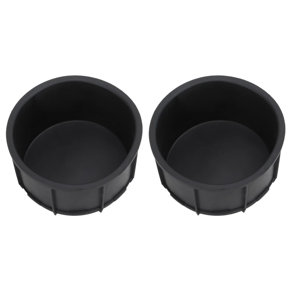 Aramox 2Pcs Cup Holder Insert Liner, Black Center Console normal,