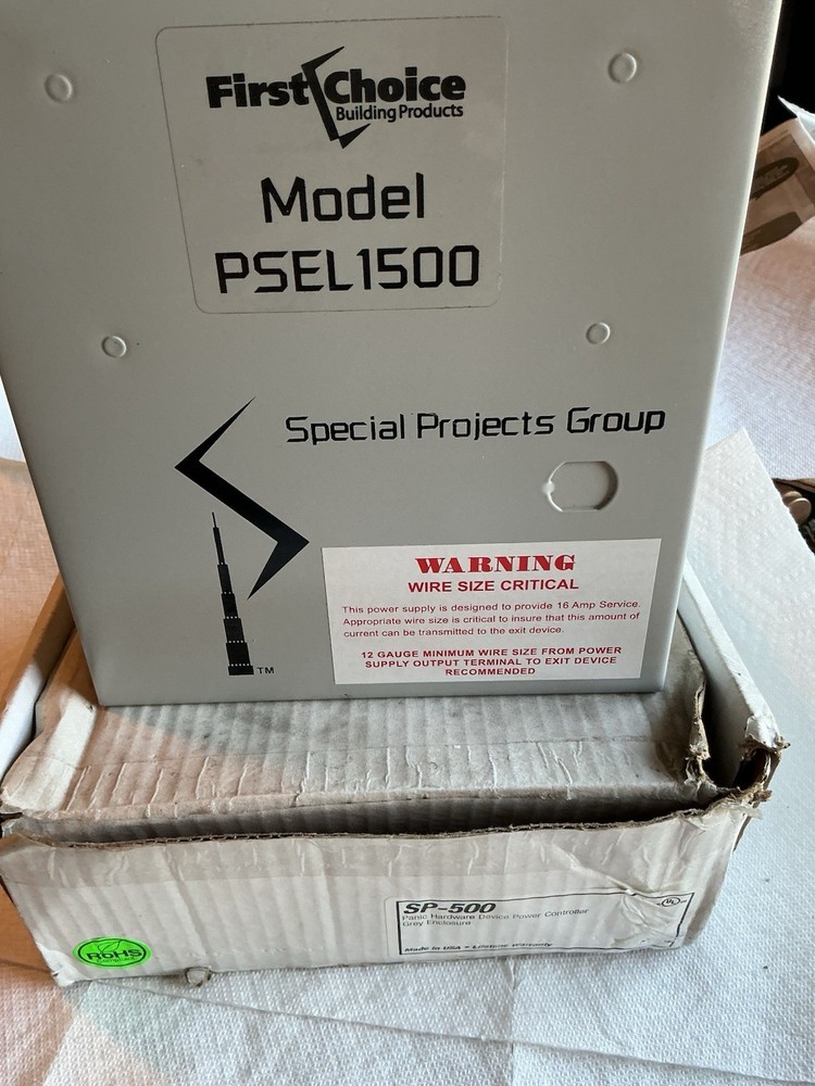 FIRST CHOICE # PSEL 1500 / PANIC HARDWARE DEVICE POWER CONTROLLER, SP-500.