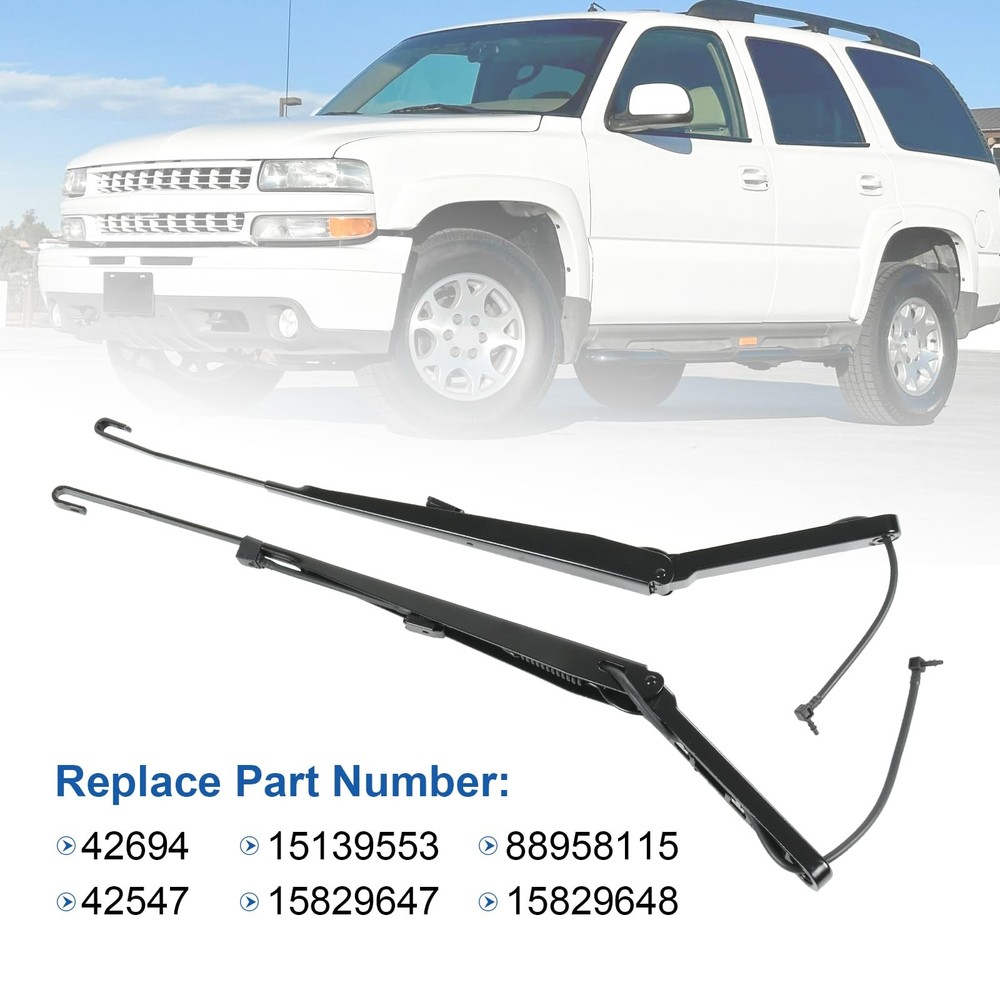 RUIANOMG Front Windshield Wiper Arm Kit Replacement For Chevy Silverado...