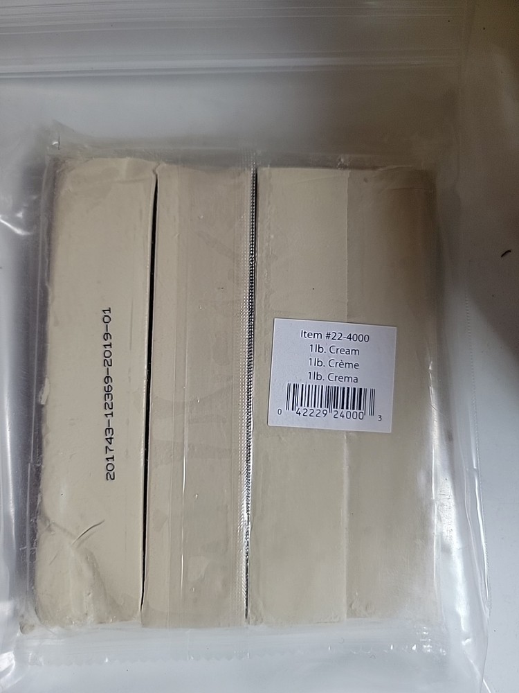 Modeling Clay, Cream Colored, 1 Pound, New Unopened