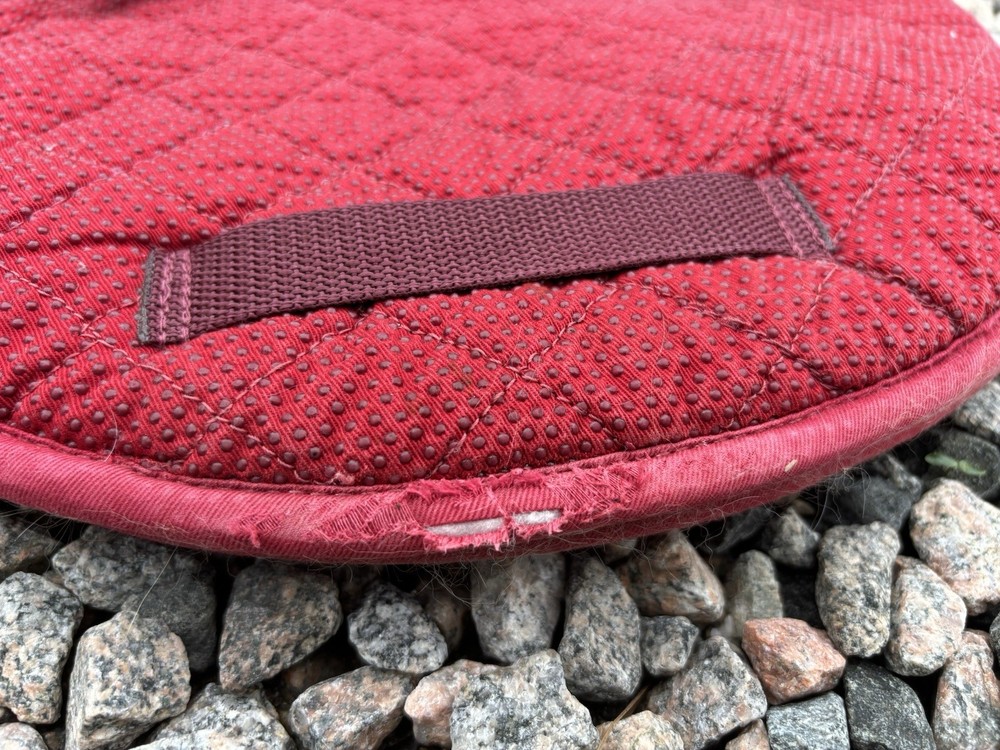Pony Size Thick Red Countered English Saddle Blanket