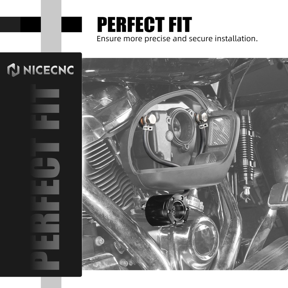 NICECNC External Breather Kit For Harley Electra Glide Standard FLHT 2017-2022
