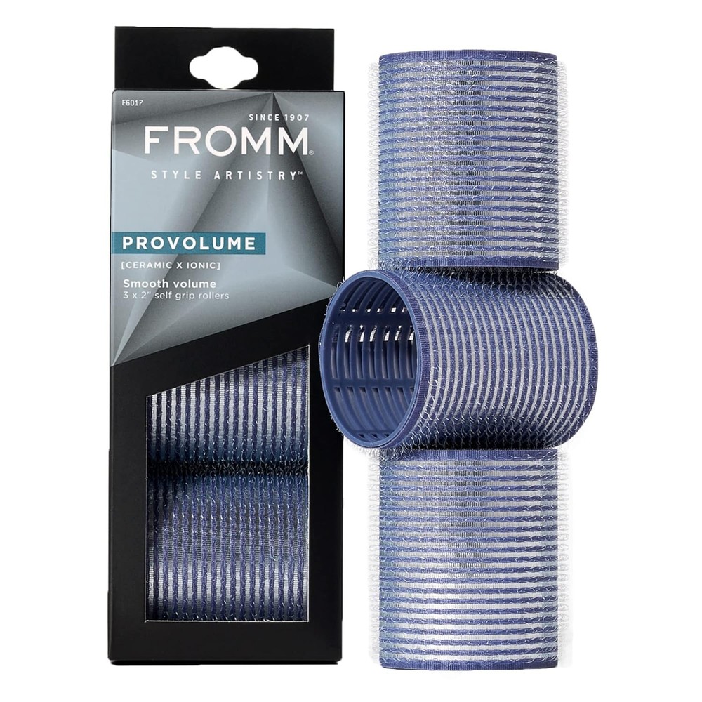 3 PACK (9) Fromm ProVolume 2" Self-Grip Ceramic Ionic Thermal Hair Rollers
