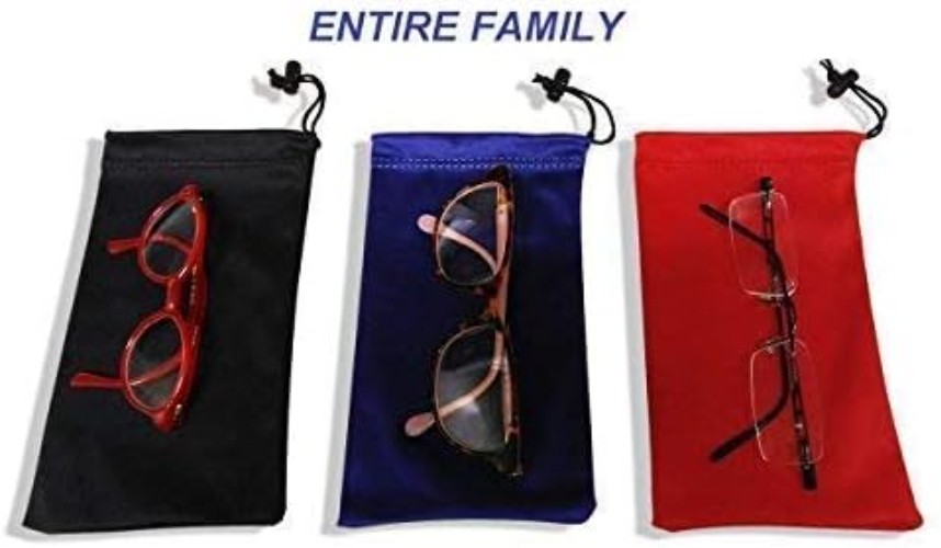 Quality Microfiber Sunglasses Pouch With Spring Fastener