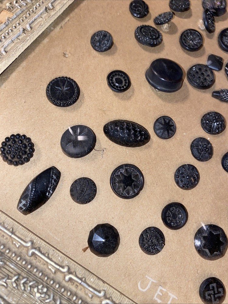 Antique Button Display Lot Victorian