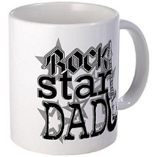 11oz mug Rockstar Dad - Printed Ceramic Coffee Tea Cup Gift